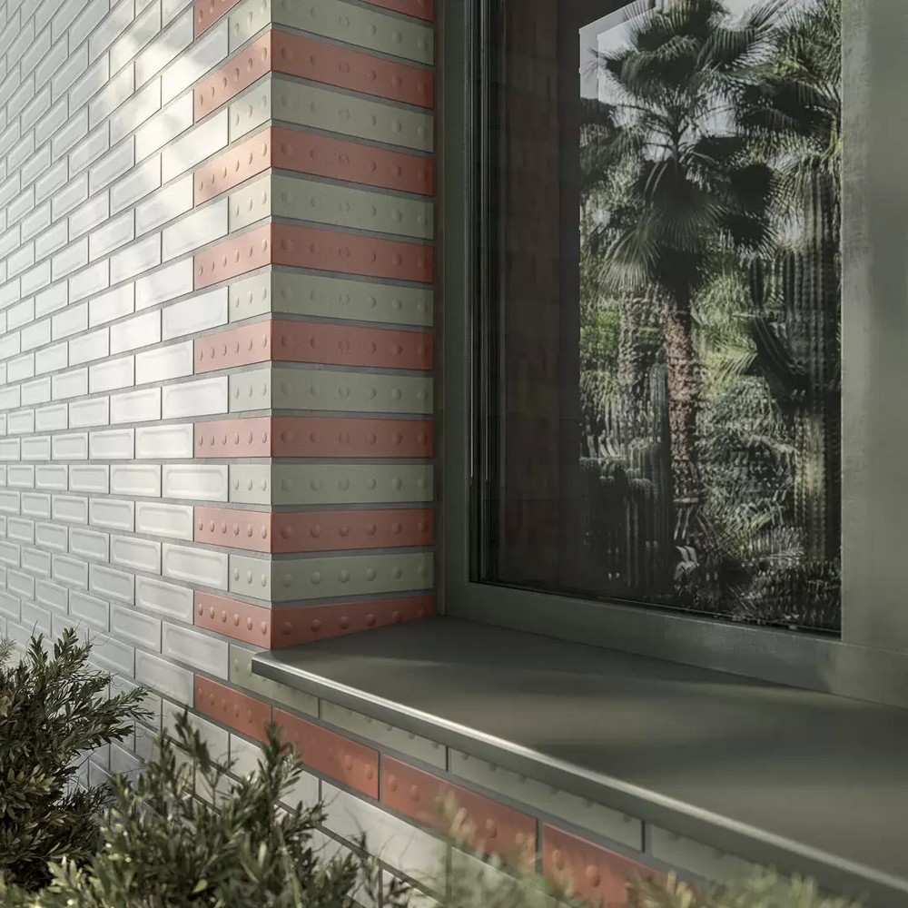 Керамическая плитка Kerama Marazzi KM26370 Медина 2 зеленый матовый структура 6x28.5