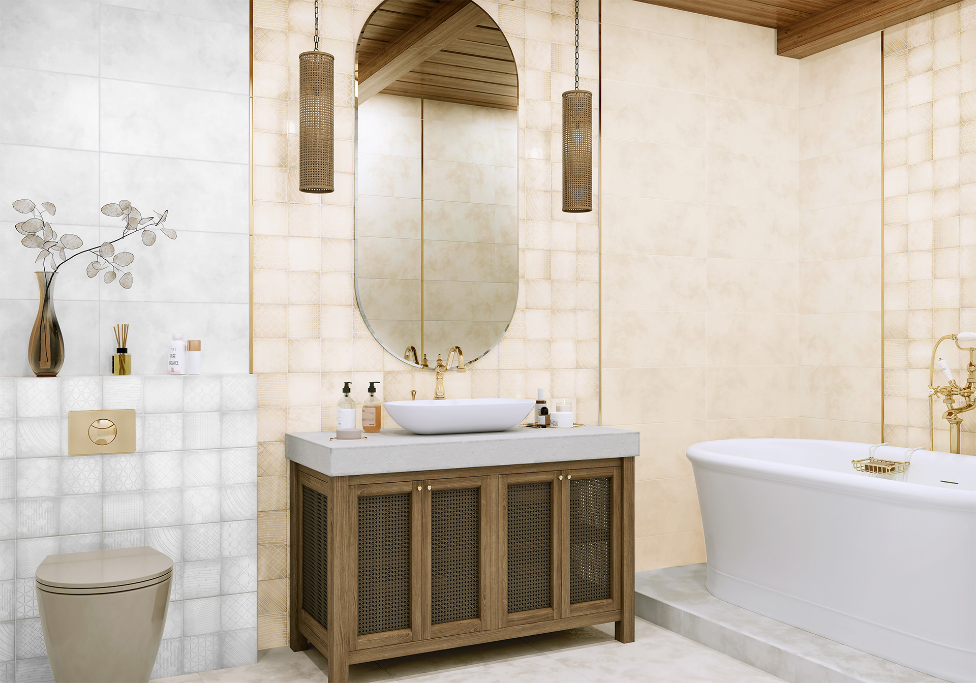 Керамическая плитка Alma Ceramica Ричард TWU09RCD606 голубой 24.9x50