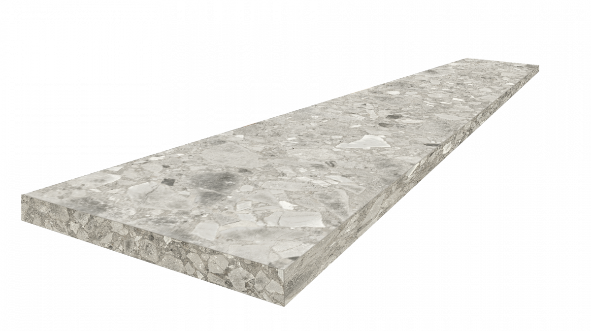 Ступень ColiseumGres Брера Грэй угловая правая 620070002487 серый 33x120