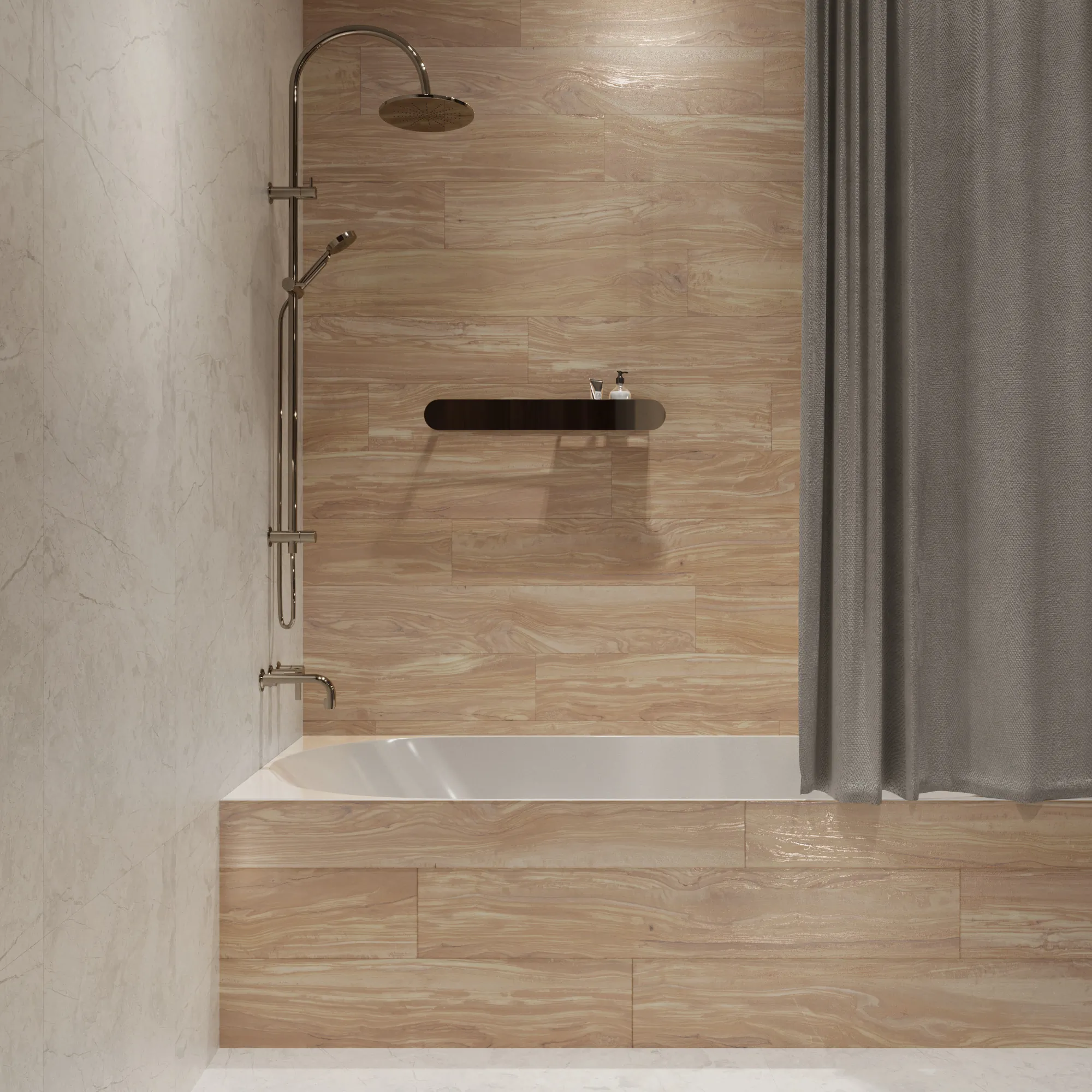 Керамогранит Креанза CW-CR02-B Persian Wood Ivory Carving 20x120 бежевый