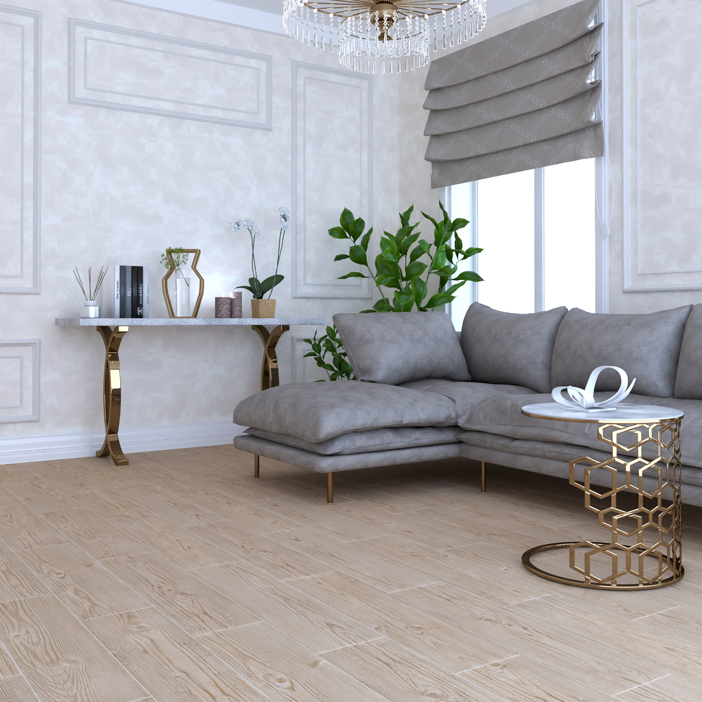 Керамогранит (SG707790R) Laparet Faggio коричневый 20x80 матовый