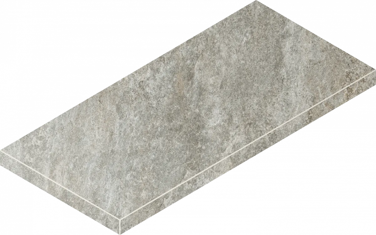 Ступень Италон Магма Сильвер угловая левая 620070002957 серый 33x60