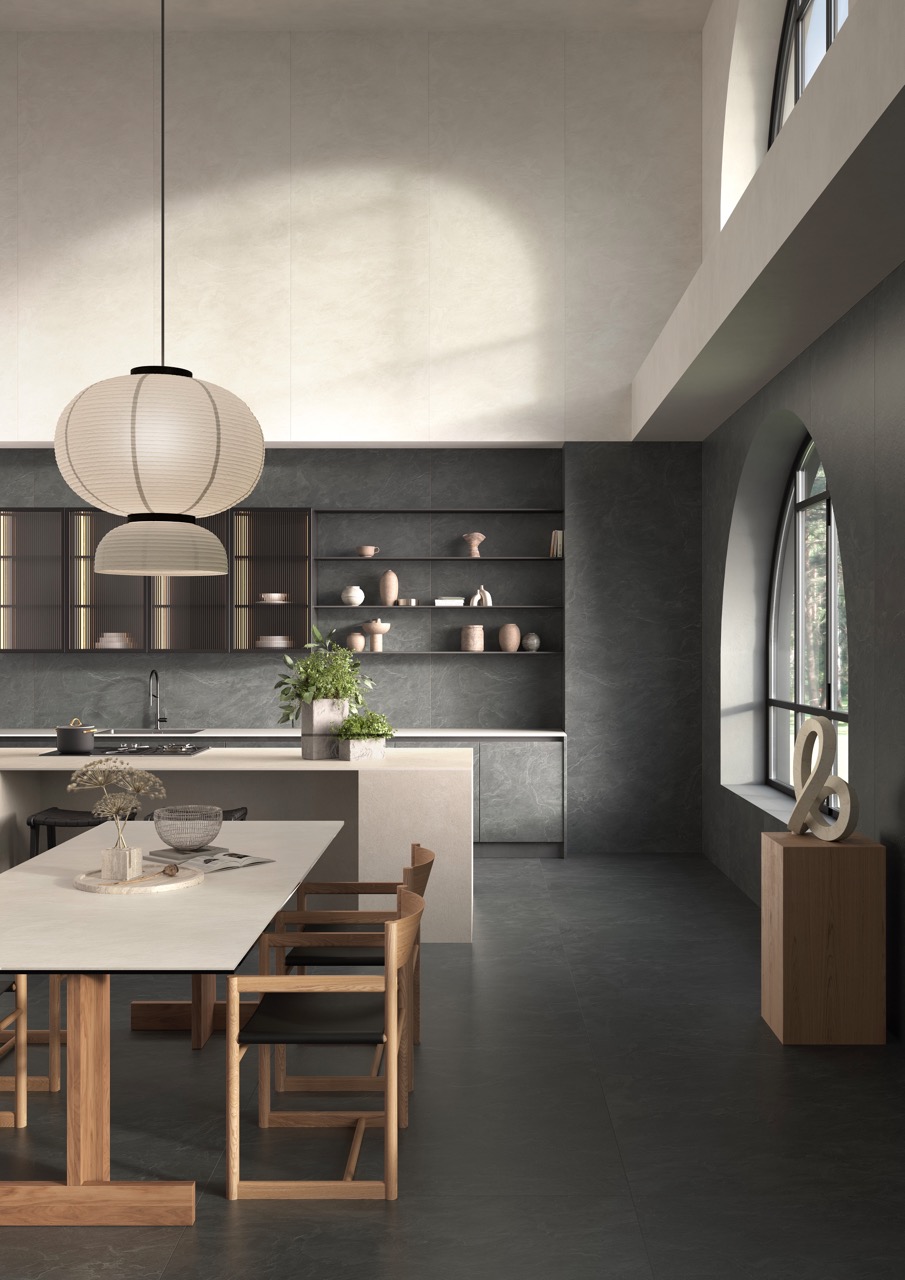 Керамогранит Laminam Слэйт Амазония 12 LAMF012615_IT зеленый 162x324