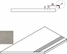 Ступень Italon Discover X2 Grey Bordo Grip Sx левый 30x60