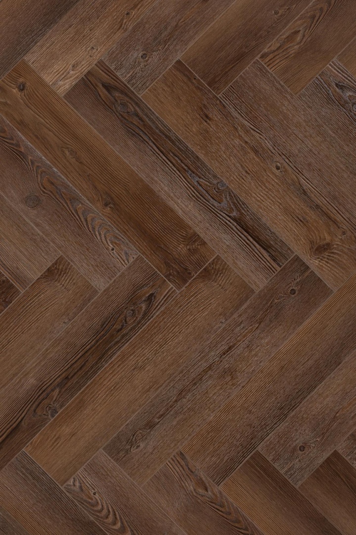 Кварцвиниловая плитка Aqua Floor Parquet Glue AF2520PG 610x122 Сосна Темный замковый кварц винил напольный