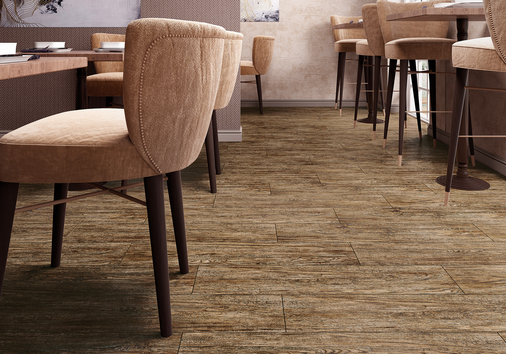 Керамогранит Alma Ceramica Мадера GFA92MDR40R коричневый 20x90