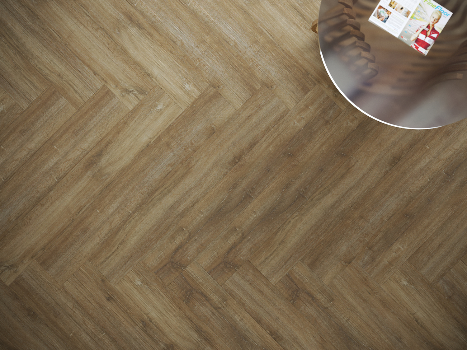 Кварцвиниловая плитка Fine Floor Gear FF-1814 Дуб Франкоршам кварц винил напольный