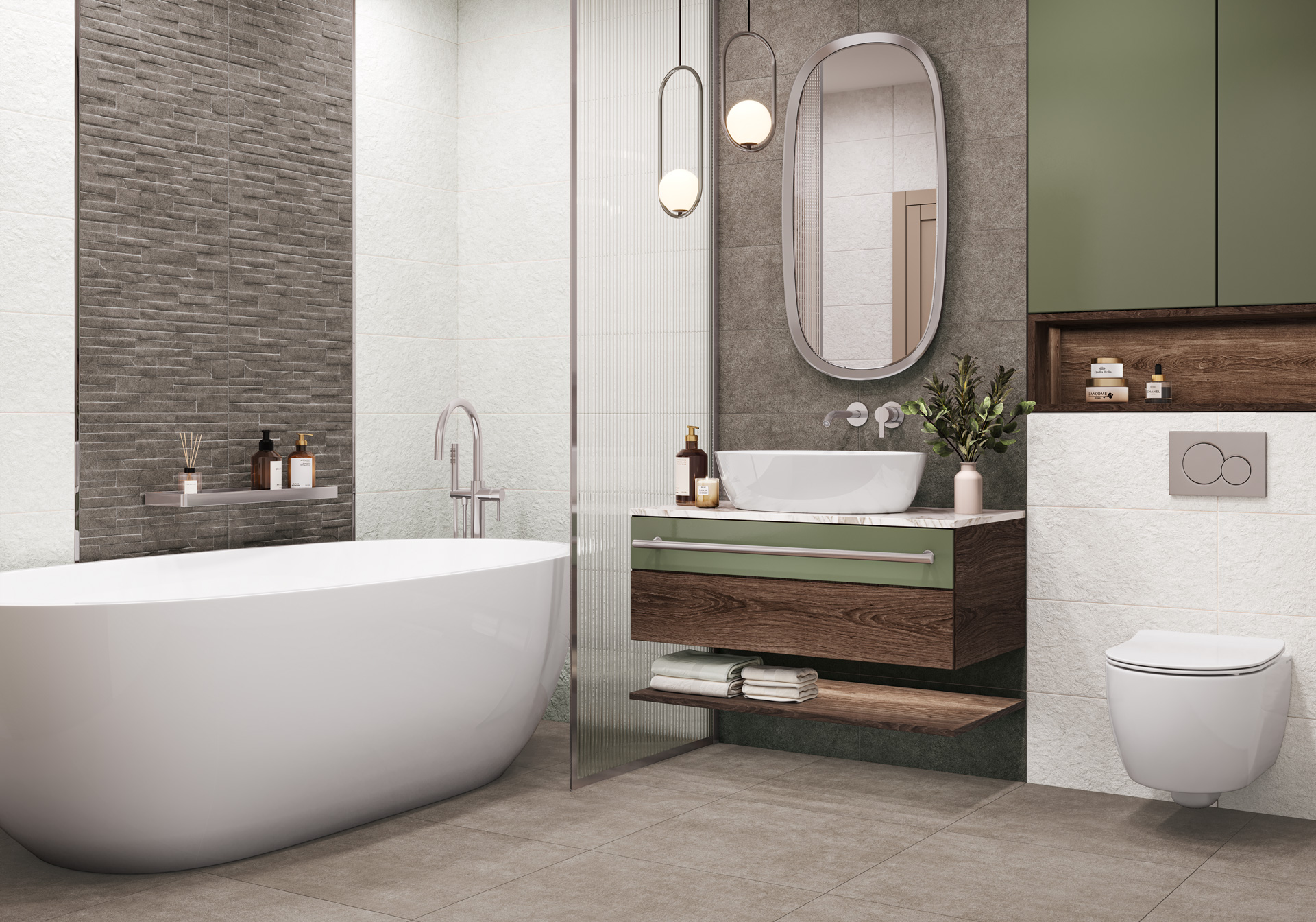 Керамическая плитка Alma Ceramica Дискавер TWU2550DCV14 серый 24.9x50