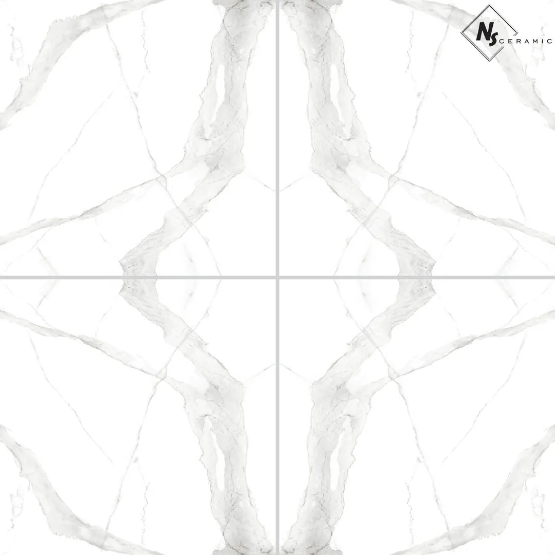 Керамогранит NSceramic NSC8034(A,B) белый глянцевый 80x80