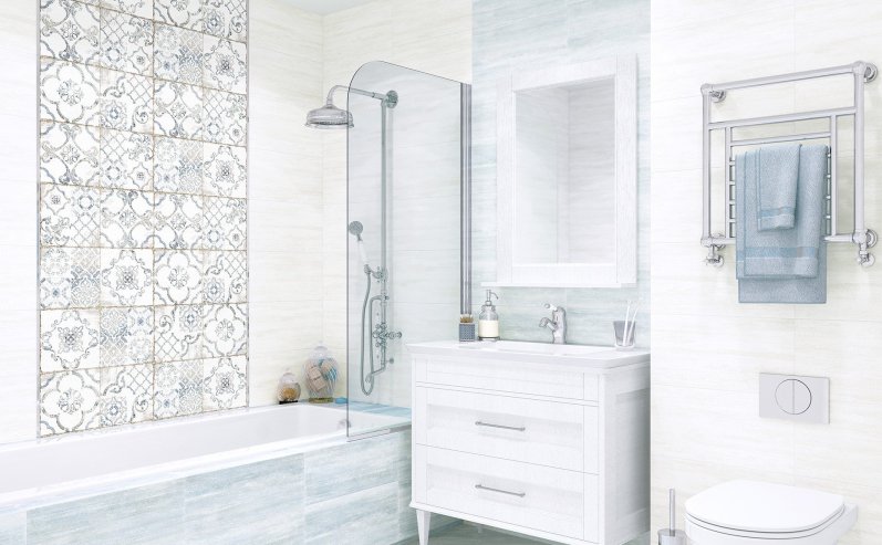 Керамическая плитка Alma Ceramica Венеция TWU09PSR006 голубой 24.9x50