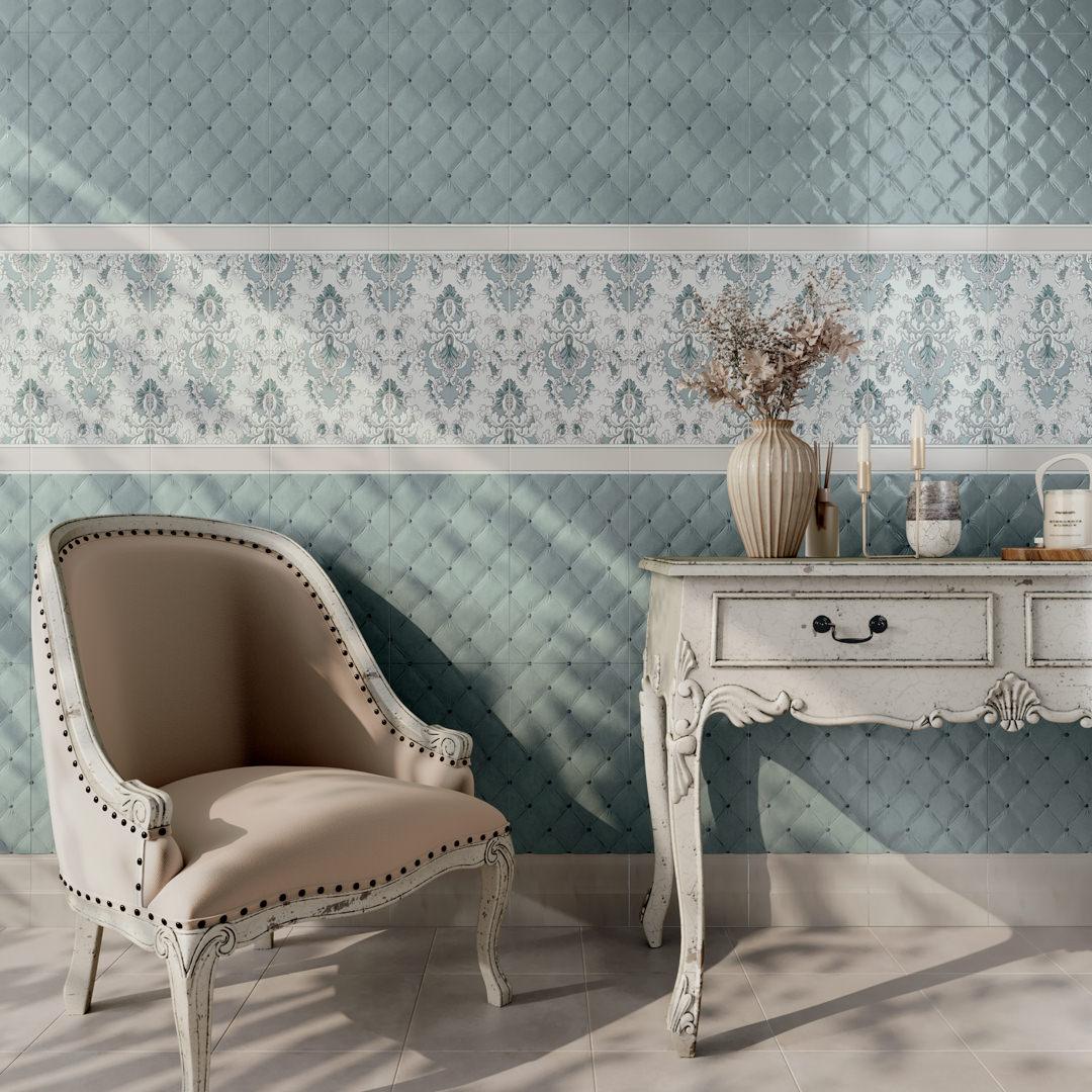 Плинтус Kerama Marazzi Браганса голубой матовый 15x25 FMB029