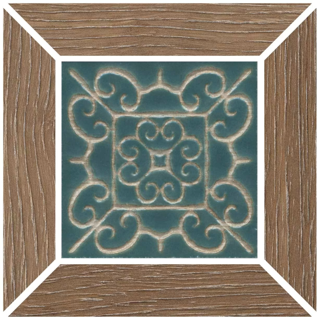 Вставка Kerama Marazzi ID157 Тровазо наборный коричневый светлый матовый 13x13