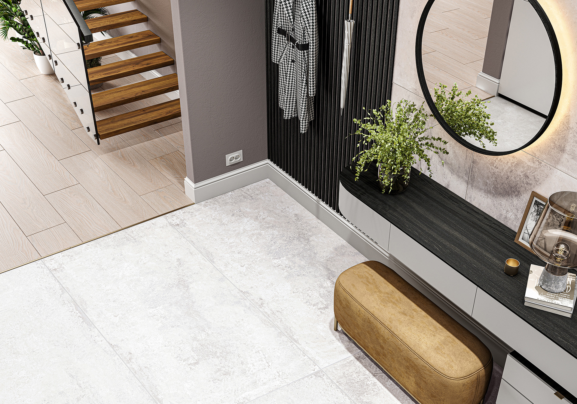 Керамогранит Alma Ceramica Цементо GFA57CMT04R бежевый 57x57