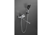 Смеситель для ванны, длинный излив, латунь, хром B22618