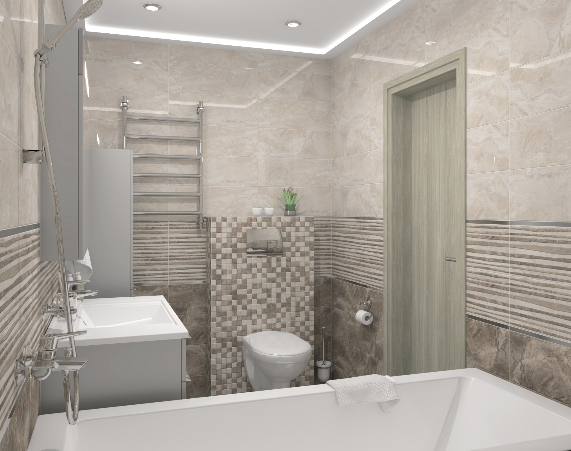 Мозаика Laparet Polaris серый 30x30 глянцевый