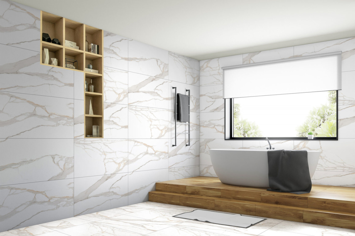 Керамогранит Азарио Statuario Gold 60x120 Matt F2030821120M белый