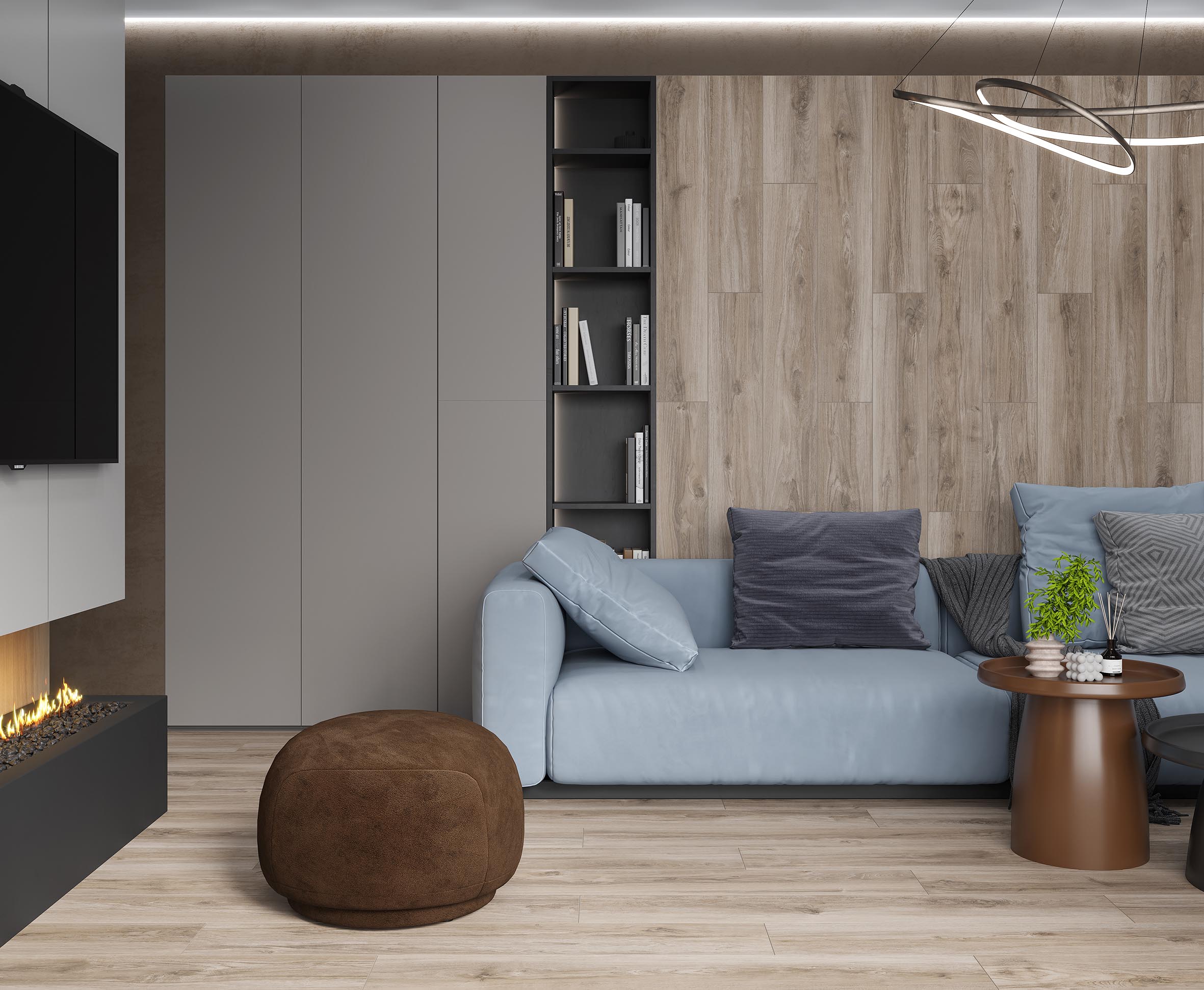 Керамогранит Laparet Epiq Tortora серо-бежевый 20x120 матовый