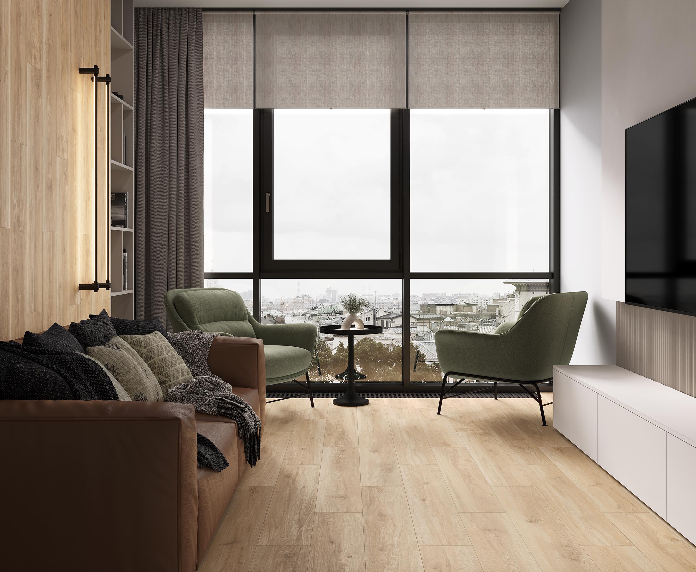 Керамогранит Laparet Epiq Miele светло-бежевый 20x120 матовый