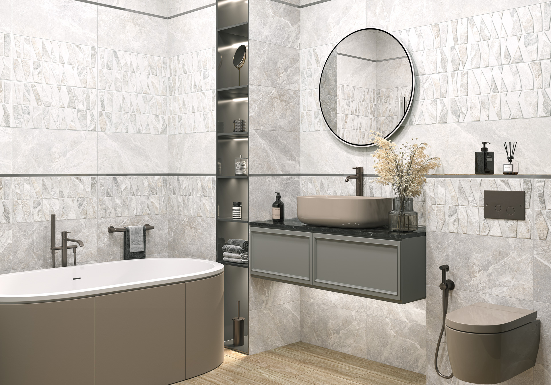 Керамическая плитка Alma Ceramica Персей TWU2550PRS14 белый 24.9x50