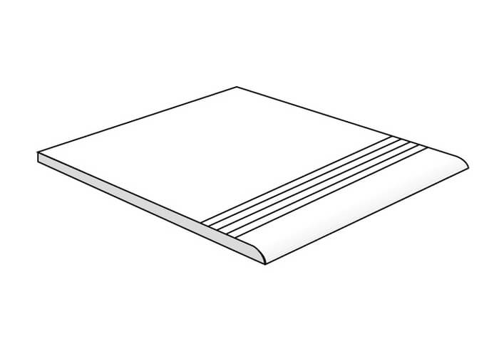 Ступень Grasaro Monumento White 40x40 G-370/G/st01/400x400x8