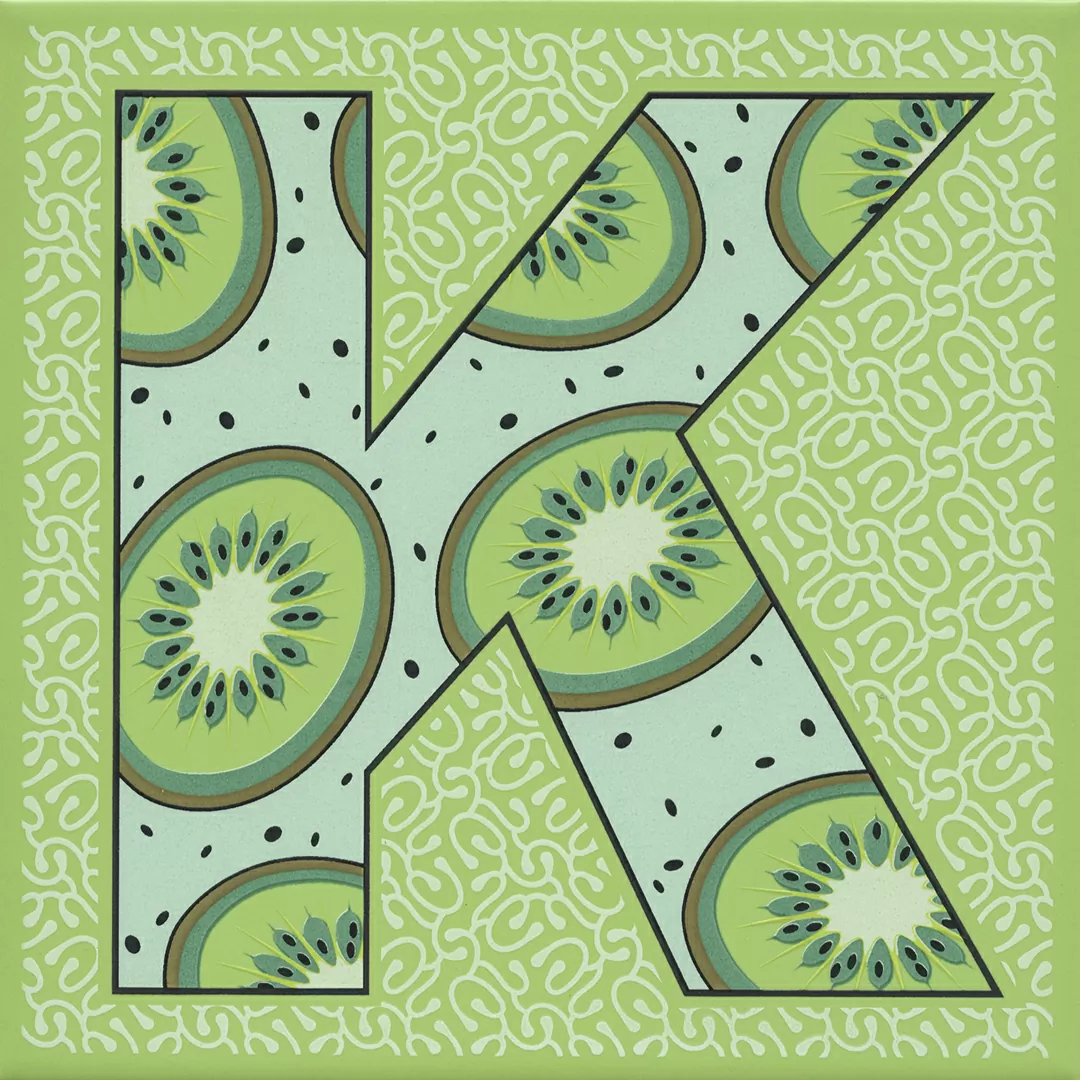 Декор Kerama Marazzi HGD\A548\5111 Сад-огород Киви матовый 20x20