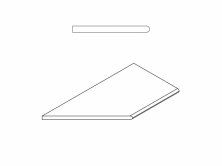 Бортик Italon Авангард X2 Блэк закругленный левый 620090001169 черный 30x120