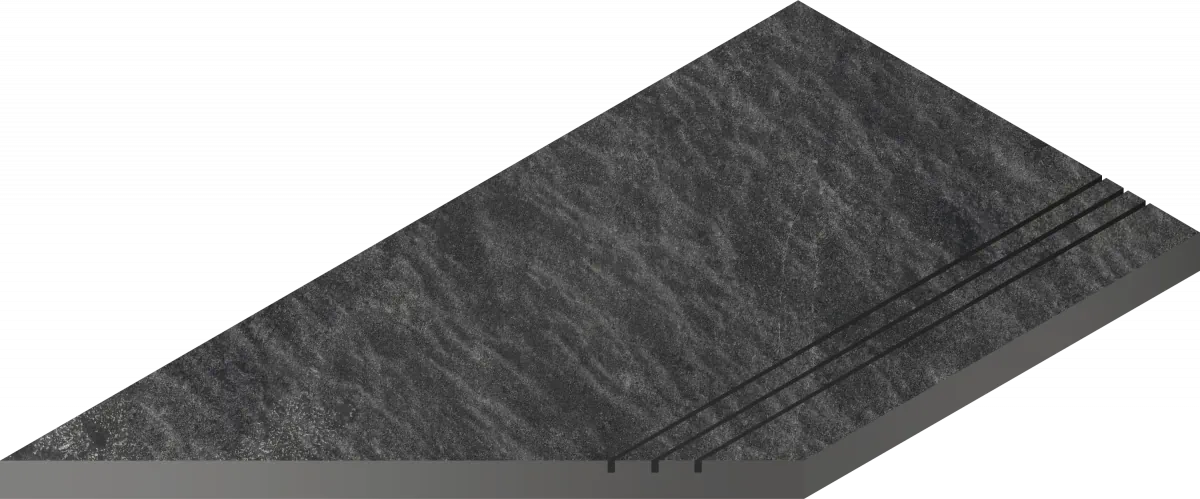 Бортик Italon Материя X2 Титанио грип левый 620090001214 черный 30x120