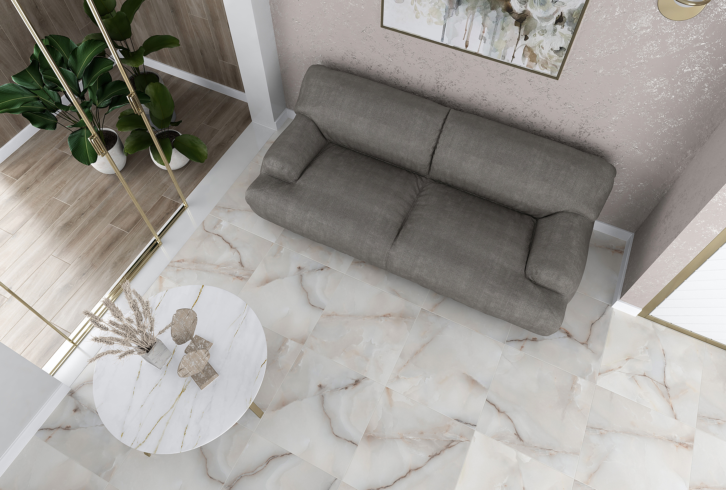 Керамогранит (LU 0005) Laparet Lumis бежевый 60x60 матовый