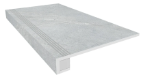 Комплект Estima KA01 Ametis Kailas Grey (Ступень 33x120 непол. прямоугол. бортик с насечками + Подступенок 14,5x120)