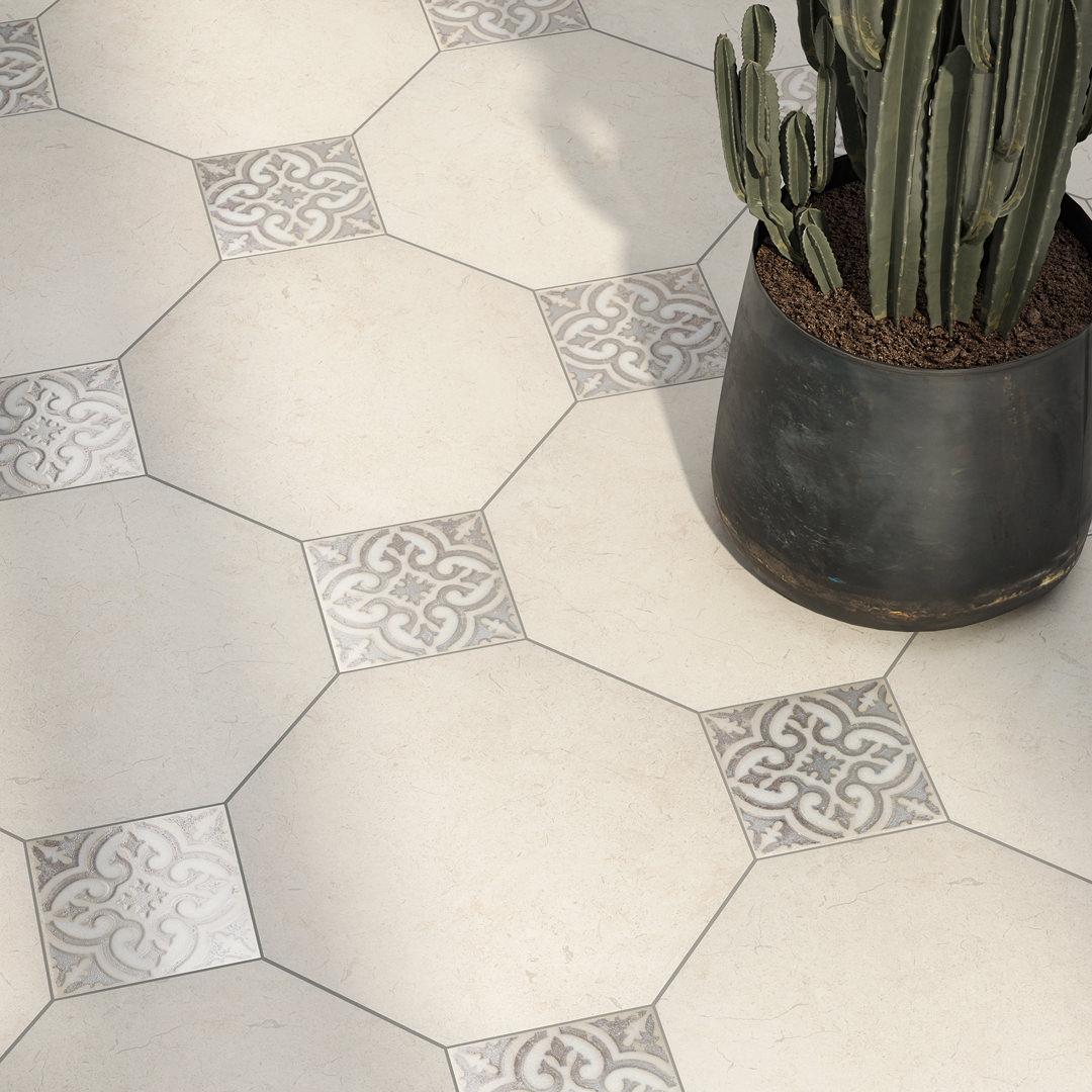 Вставка Kerama Marazzi Амальфи орнамент коричневый 9.8x9.8 STG\A407\1266H