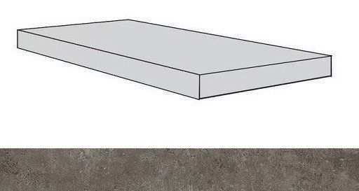 Ступень угловая левая Atlas Concorde Drift Grey 33x160