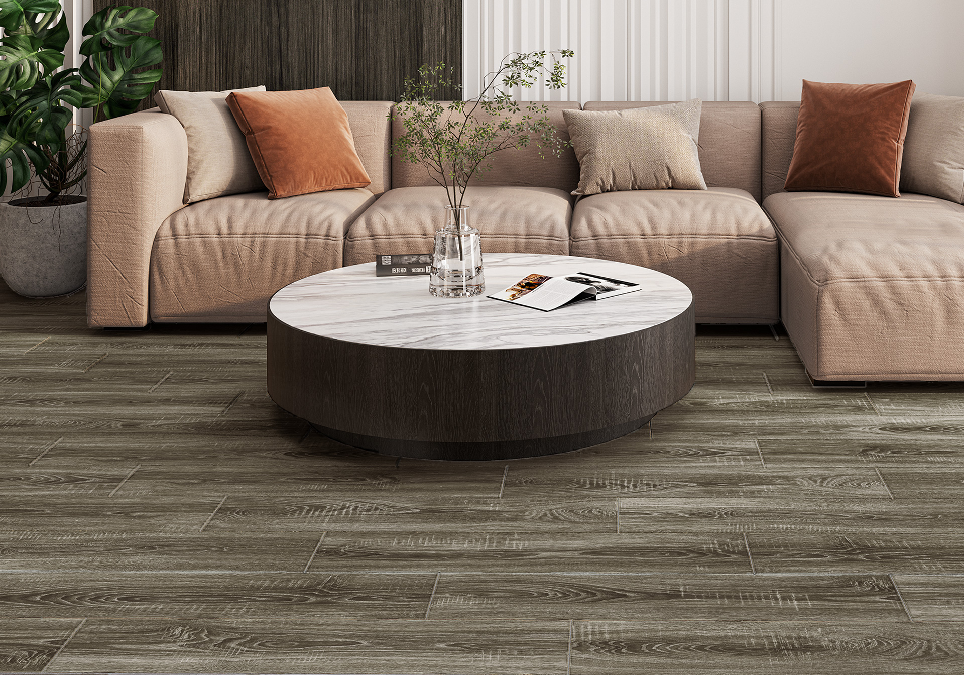 Керамогранит Alma Ceramica Алмонд GFA92AMD70R серый 20x90