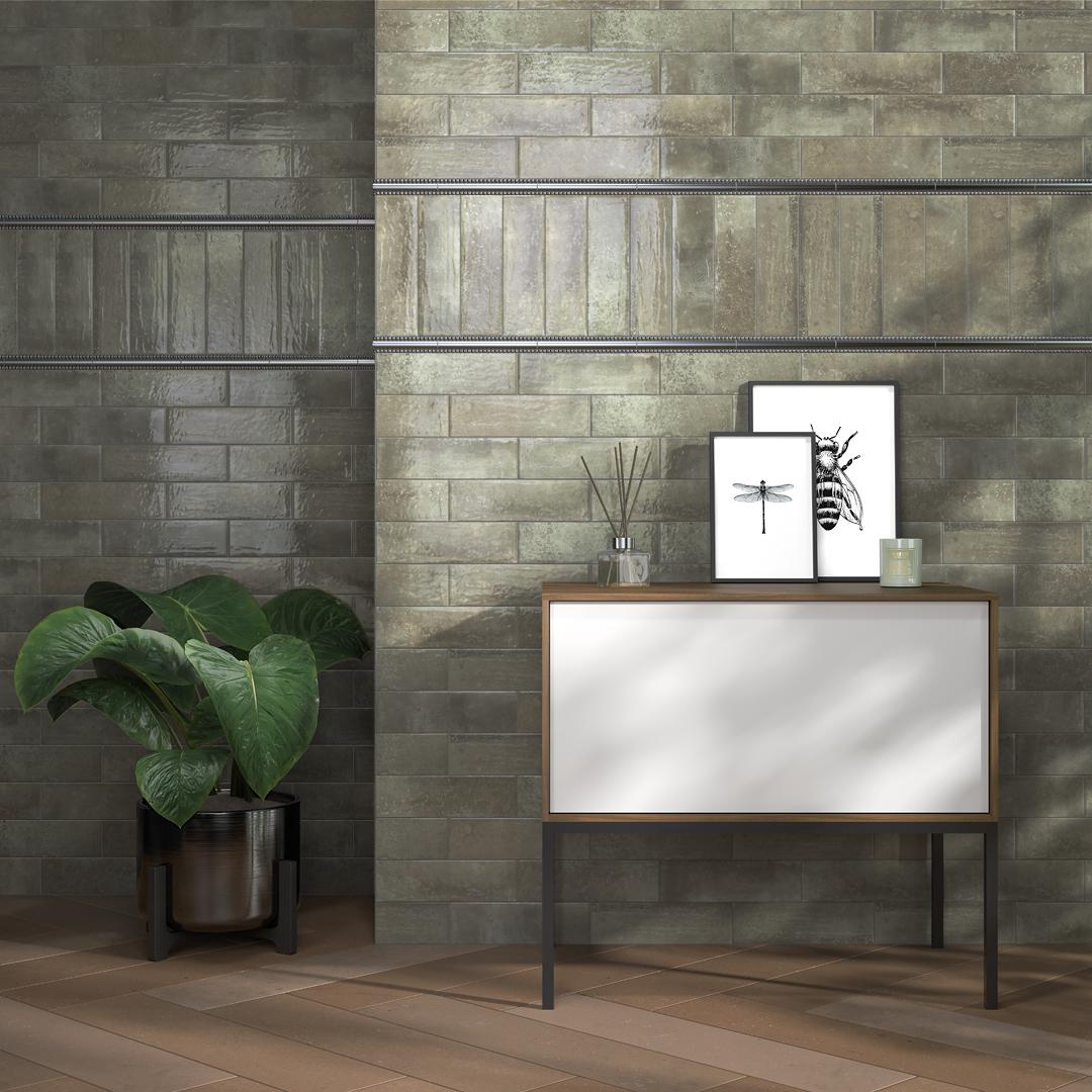 Керамическая плитка Kerama Marazzi 9037 Тракай серый светлый глянцевая 8,5x28,5