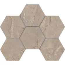 Мозаика Estima BR02 Bernini Hexagon Beige 25x28.5 бежевый неполированный