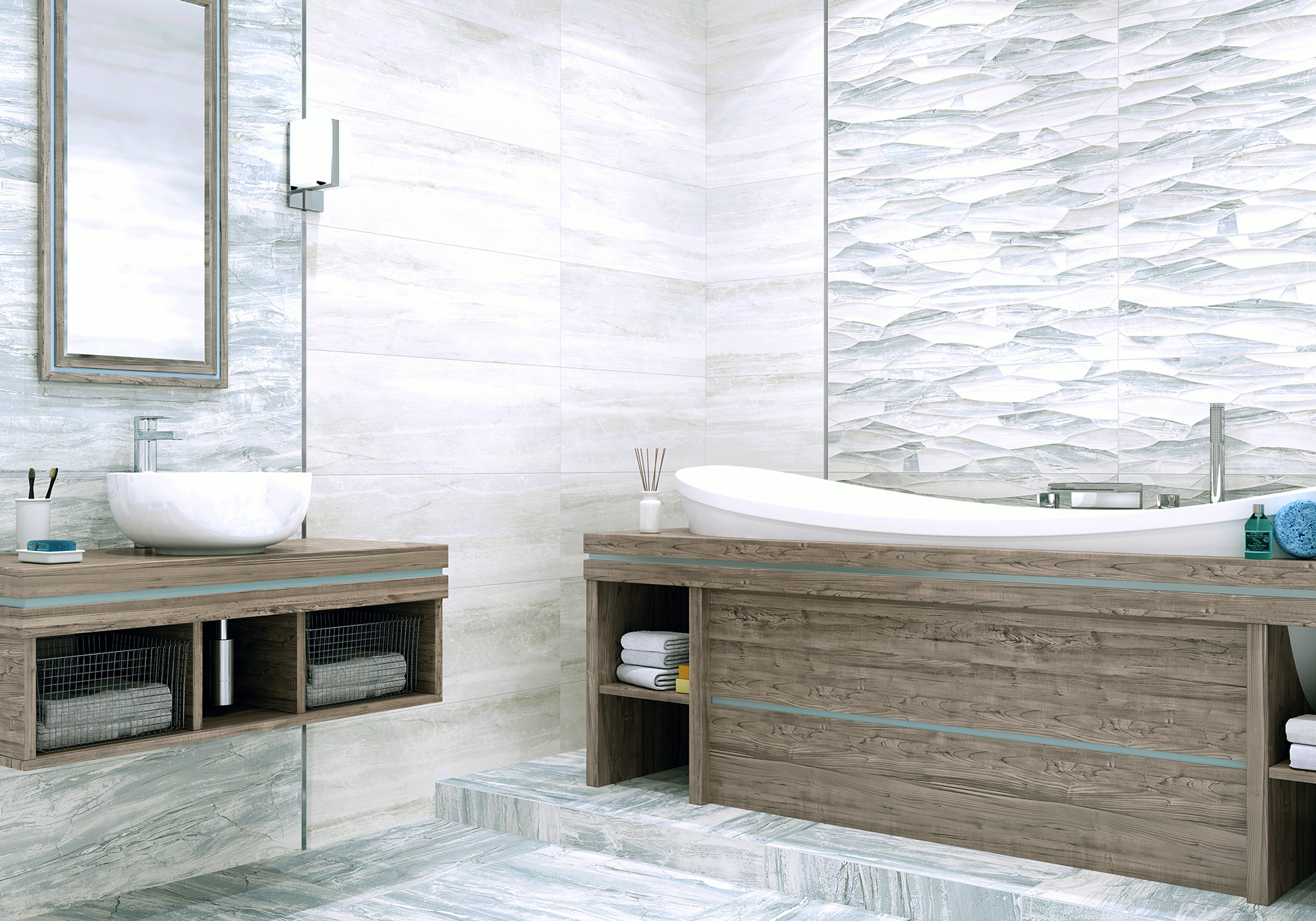 Керамогранит Alma Ceramica Денвер GFU04DNV66L голубой 60x60