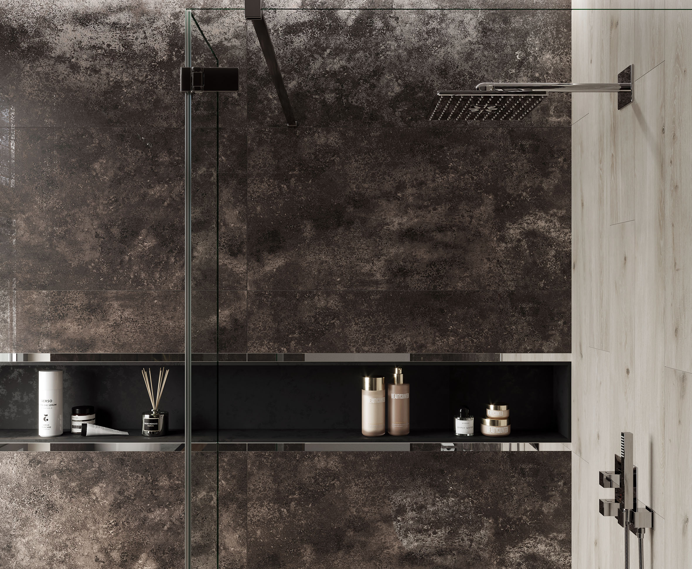 Керамогранит Laparet Milkiway Antracite металлизированный 60x120 матовый