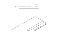 Бортик с выемкой закругленный левый Italon Charme Deluxe X2 Grigio Orobico X2 30x60