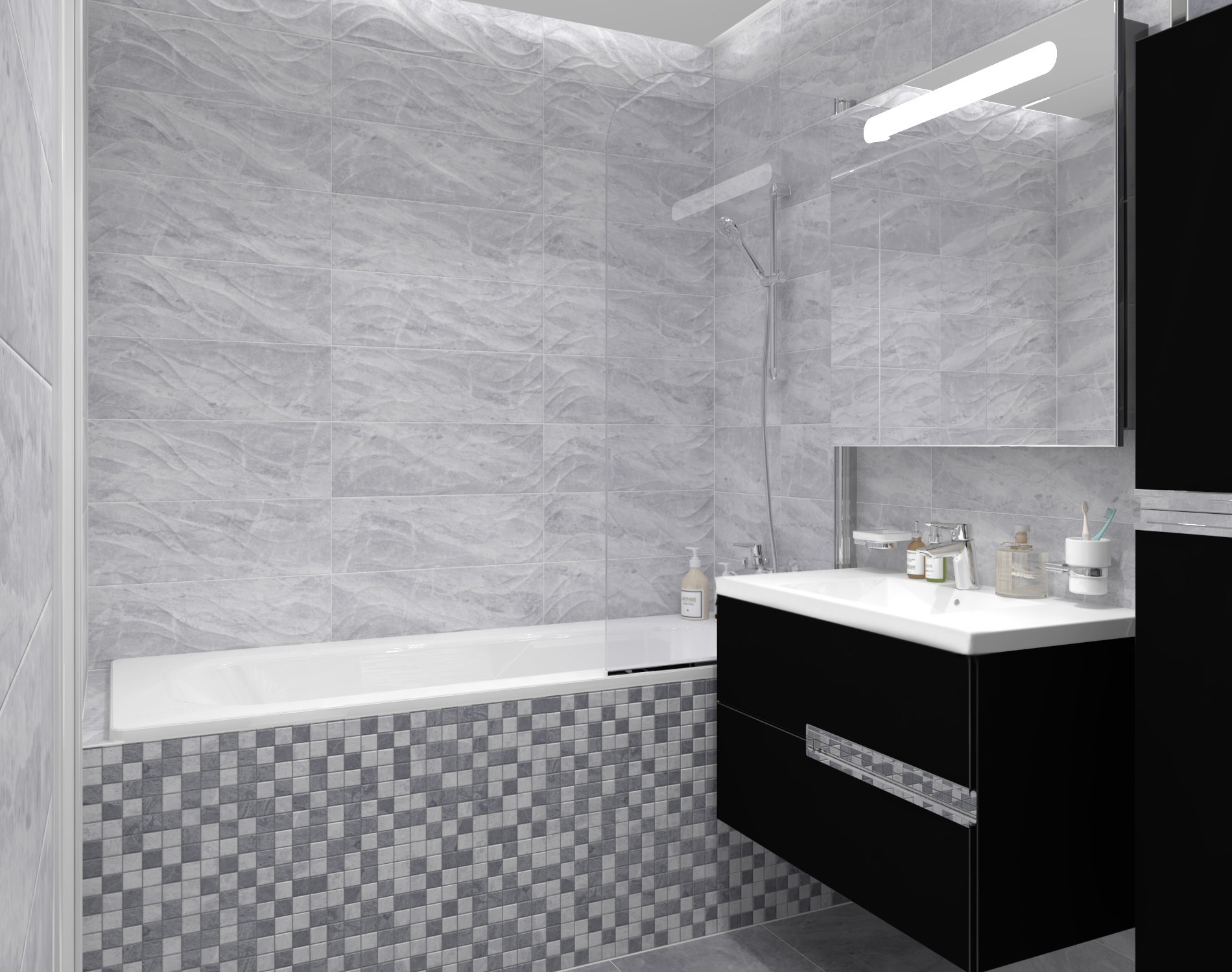 Мозаика (PGS1) Laparet Pegas серый 30x30 матовый