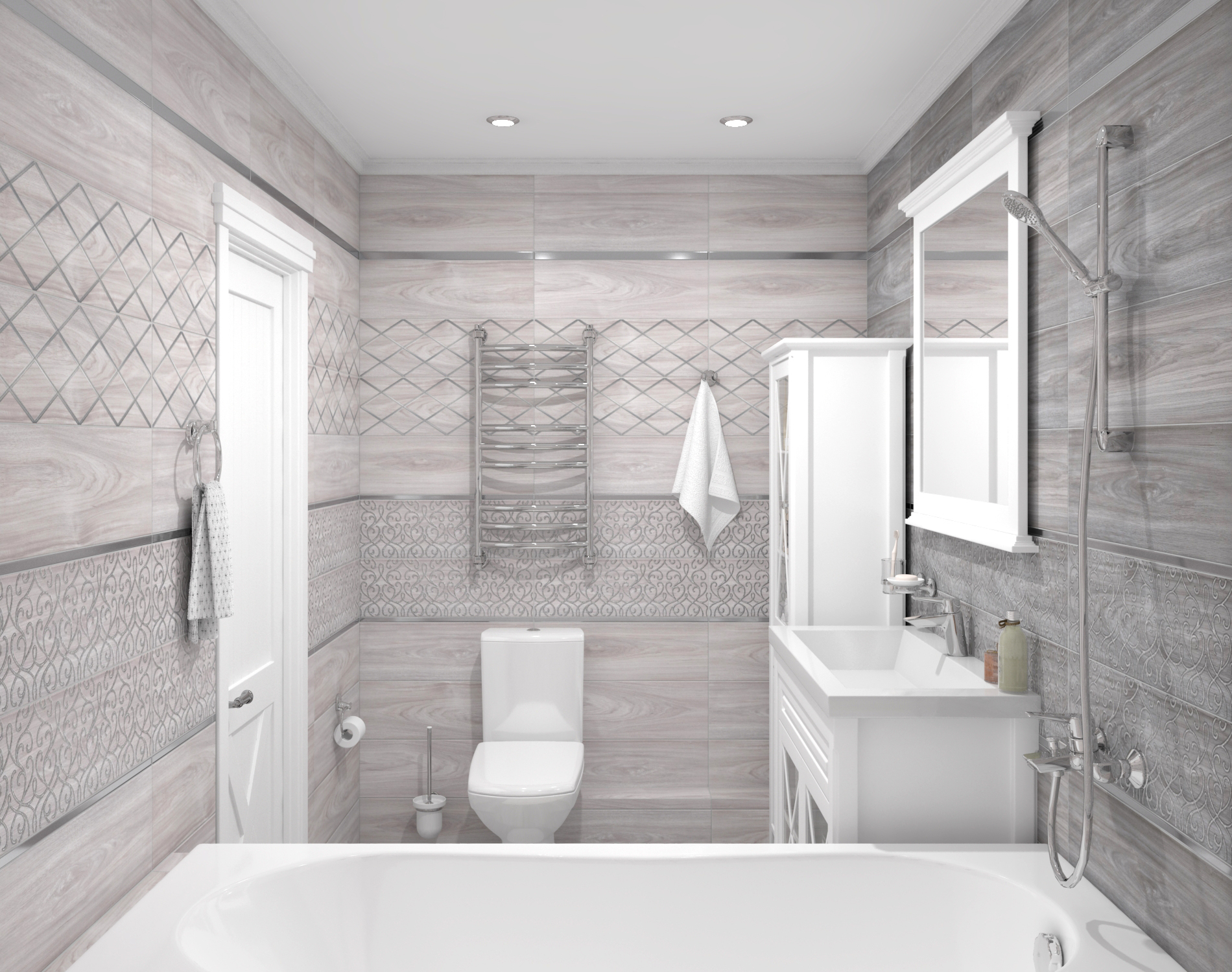 Мозаика (ENV-2) Laparet Envy коричневый+бежевый 30x30 матовый