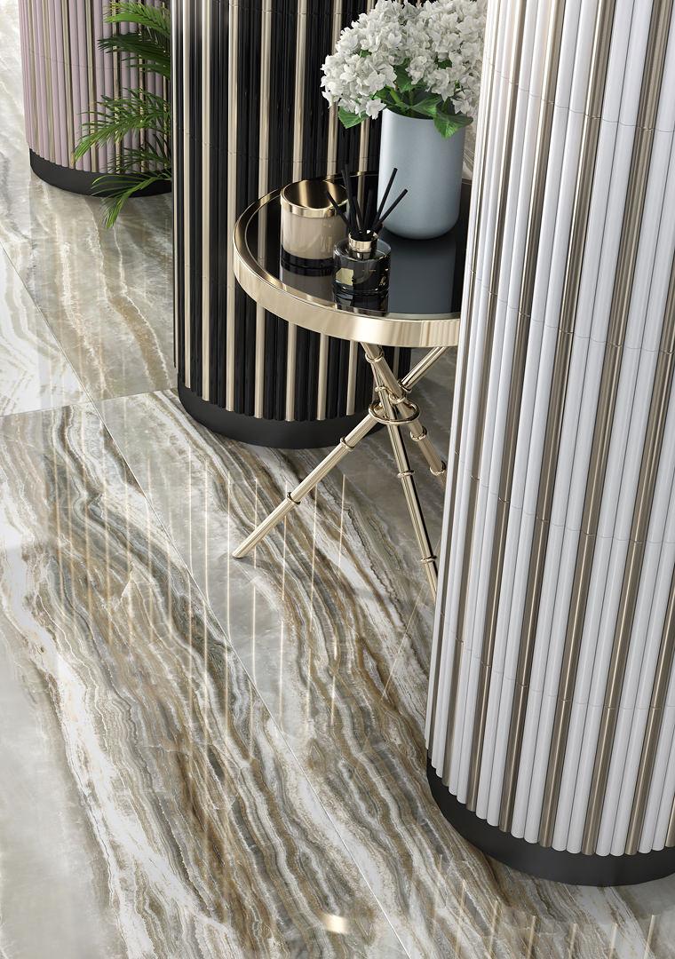 Керамогранит Kerama Marazzi SG597622R Ониче голубой лаппатированный обрезной 119.5x238.5