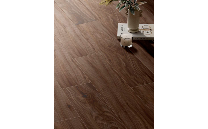 Керамогранит Vitra LucidWood Темно-серый Матовый R10А рельефный 20x120