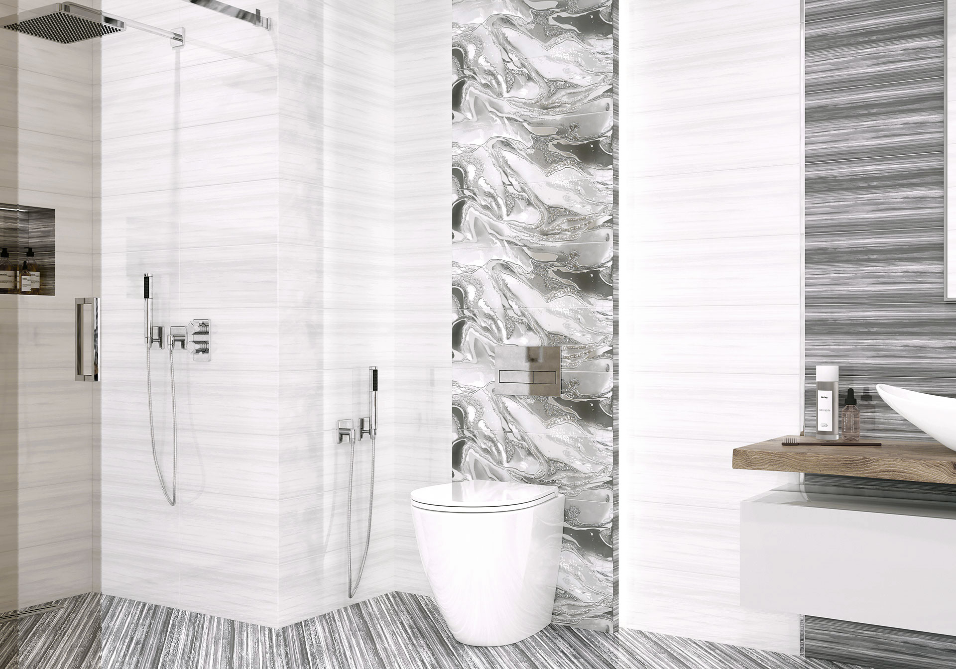 Керамическая плитка Alma Ceramica Тори TWA11TOR606 синий 20x60