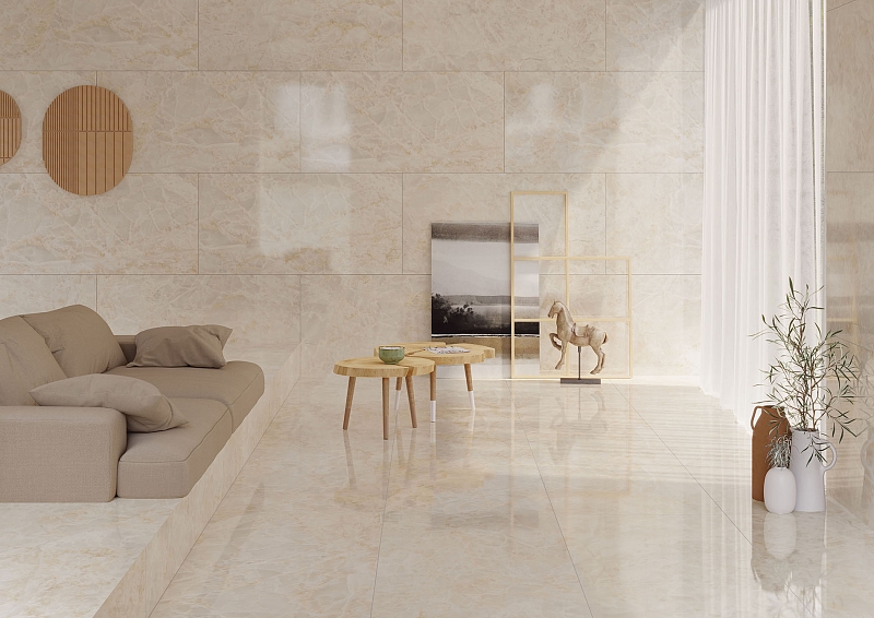 Мозаика Vitra Marble-X Бреча Капрайа Белый 30x30 лаппатированный