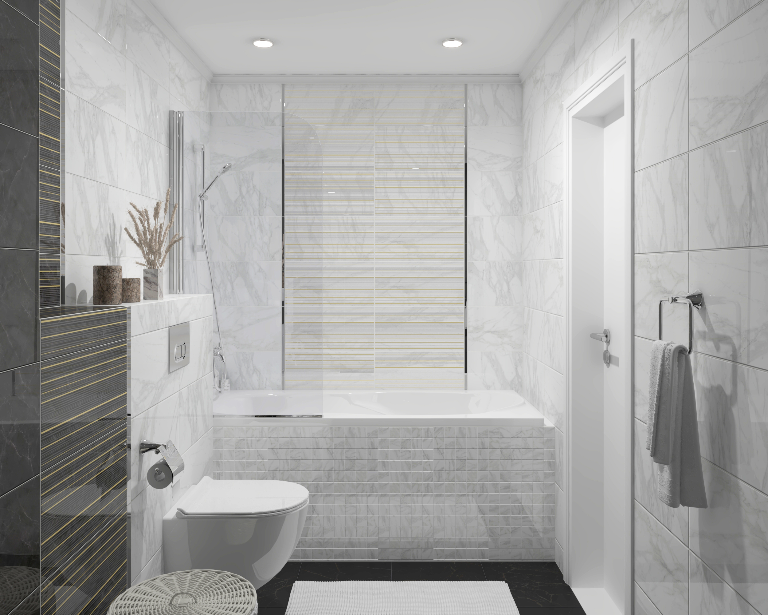 Мозаика (MM34037) Laparet Olimpus мозаичный белый 25x25 глянцевый