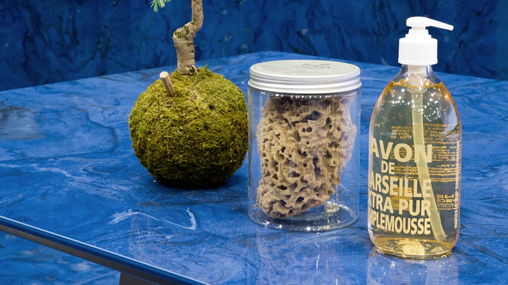 Керамогранит Laminam Fluido Solido Blu Lucidato 162x324 LAMFF00715_IT