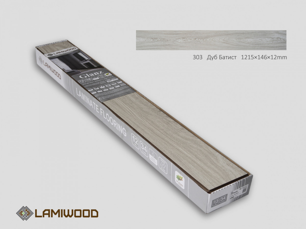 Ламинат LAMIWOOD GLANZ 302 Дуб Шелк 14.6x121.5