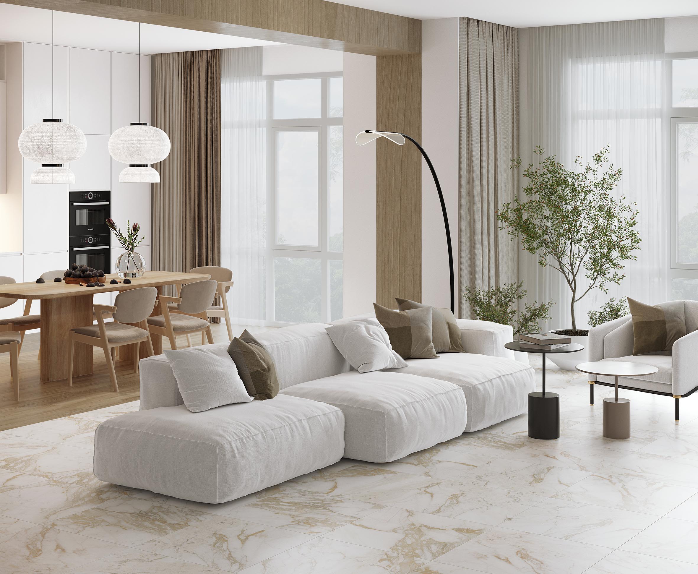 Керамогранит Laparet Calacatta Oro Золотой 60x60 матовый