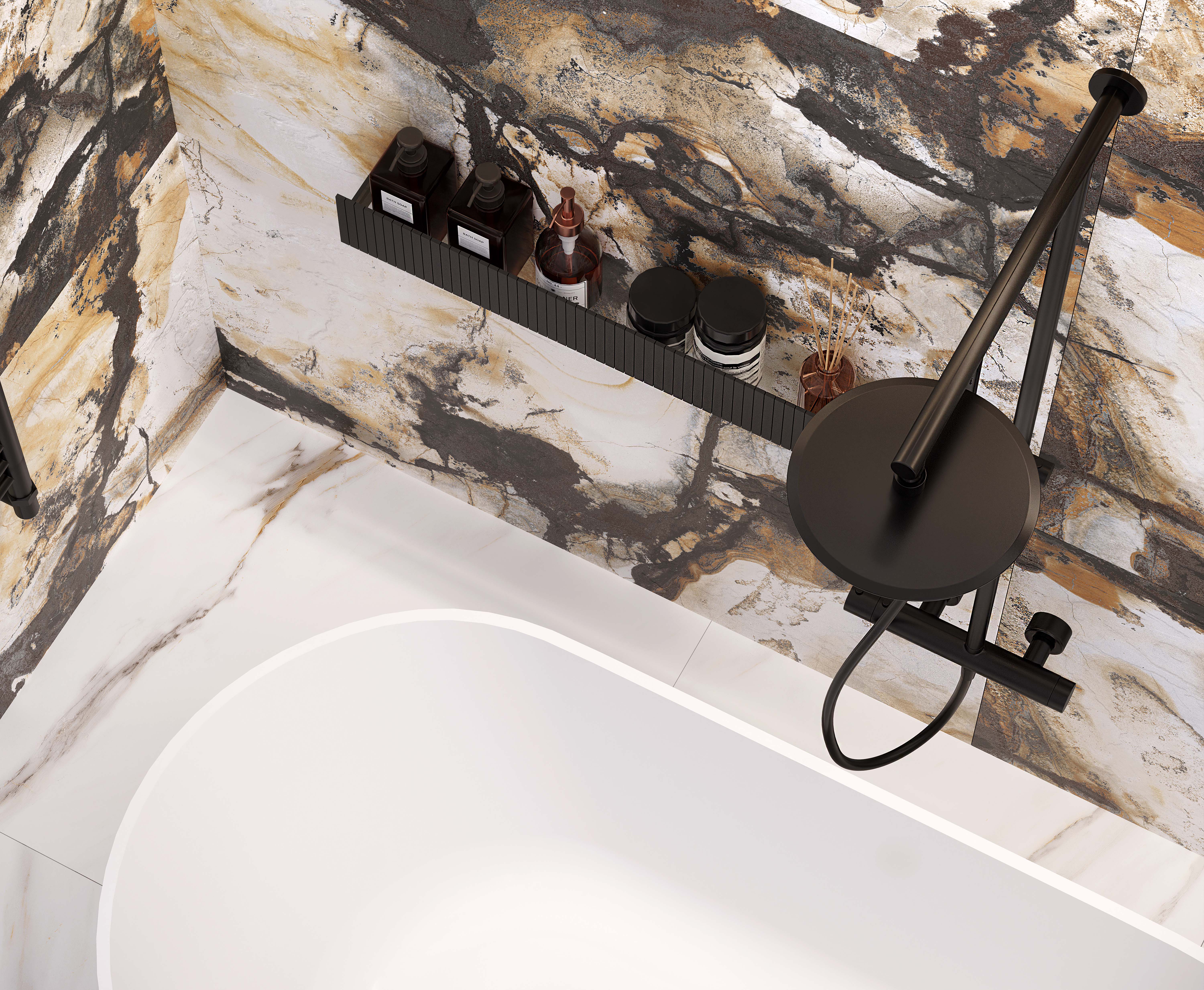 Керамогранит Laparet Skat Gold Металлизированный 80x160 матовый