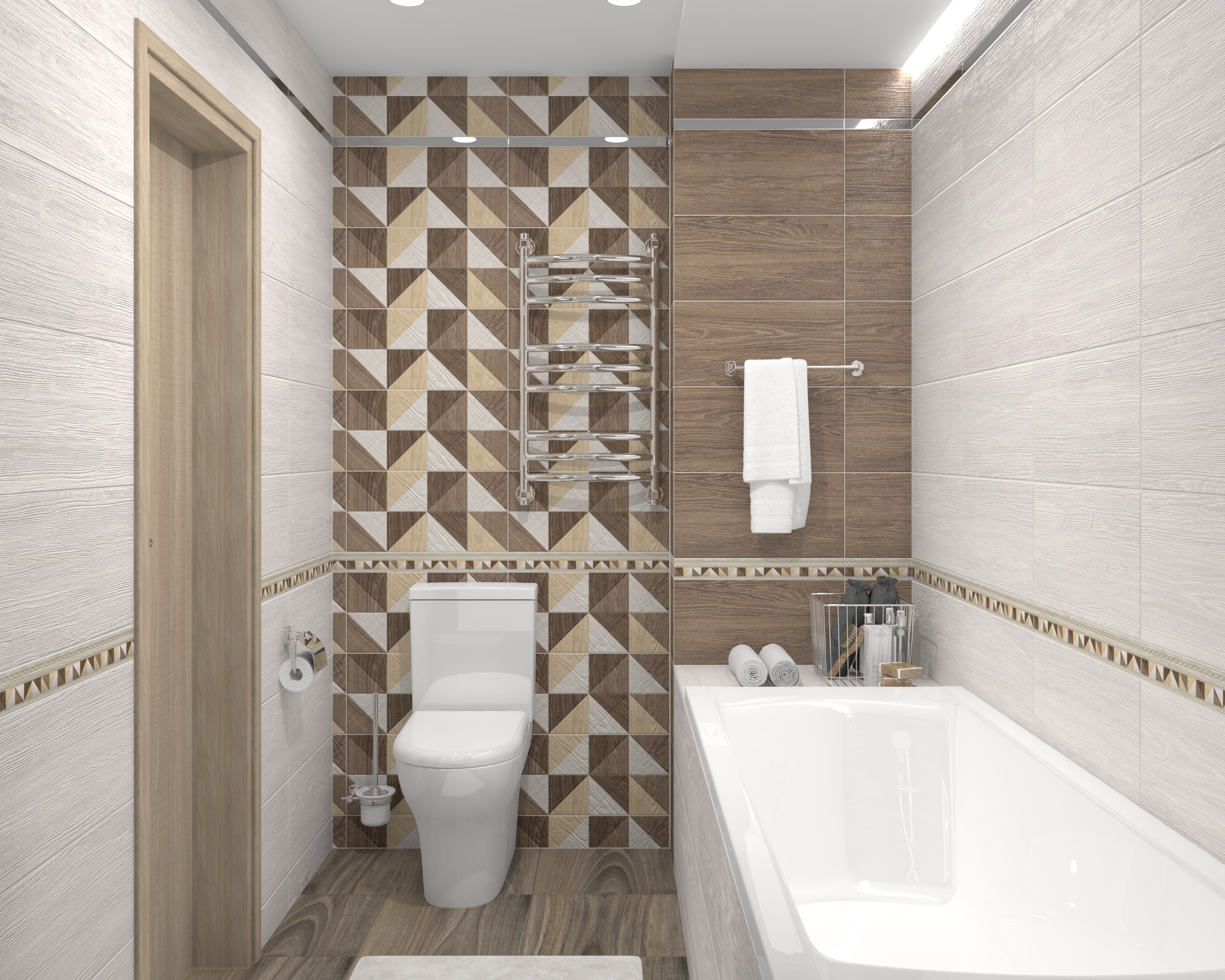 Декор (34008) Laparet Village голубой микс 25x50 матовый