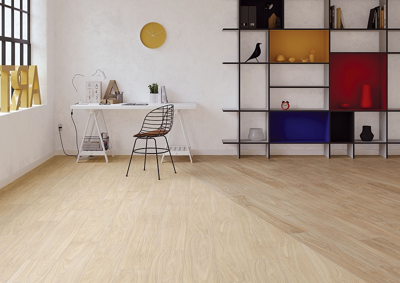 Керамогранит Vitra Wood-X Орех Беленый R10A 20x120 матовый